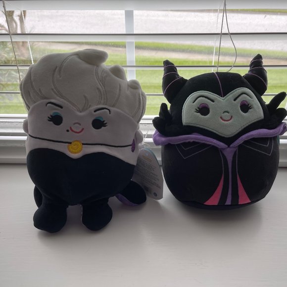 Disney Squishmallows Villains Ursula and Maleficent Plush New with Tags - Picture 4 of 8
